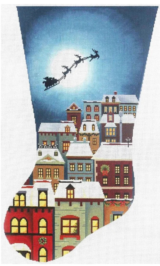 AC011 - Christmas Eve Town Stocking