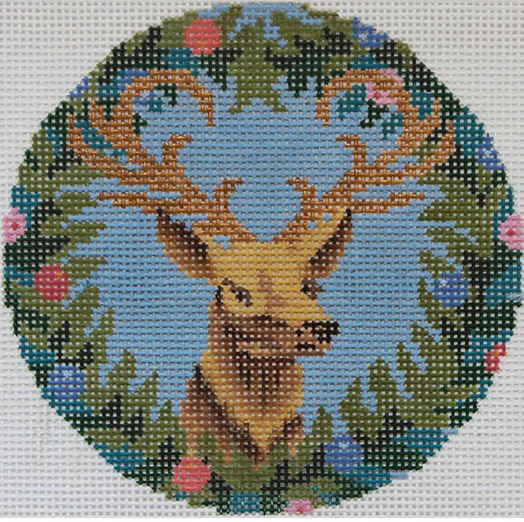 AC020-Blue - Stag Ornament - Blue