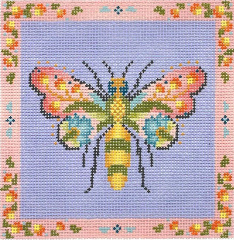 AC033 - Garden Bee in Pinks and Purples