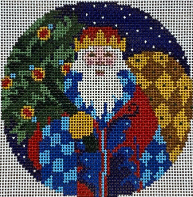 AC067 - Jacobean Santa Ornament