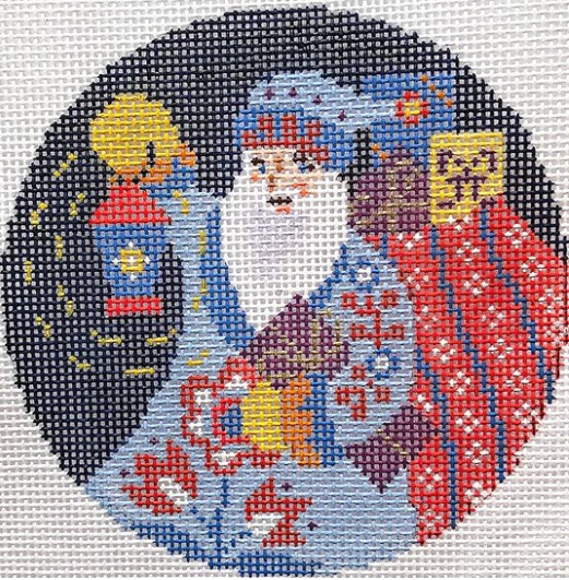 AC093 - Jacobean Santa Lantern Ornament