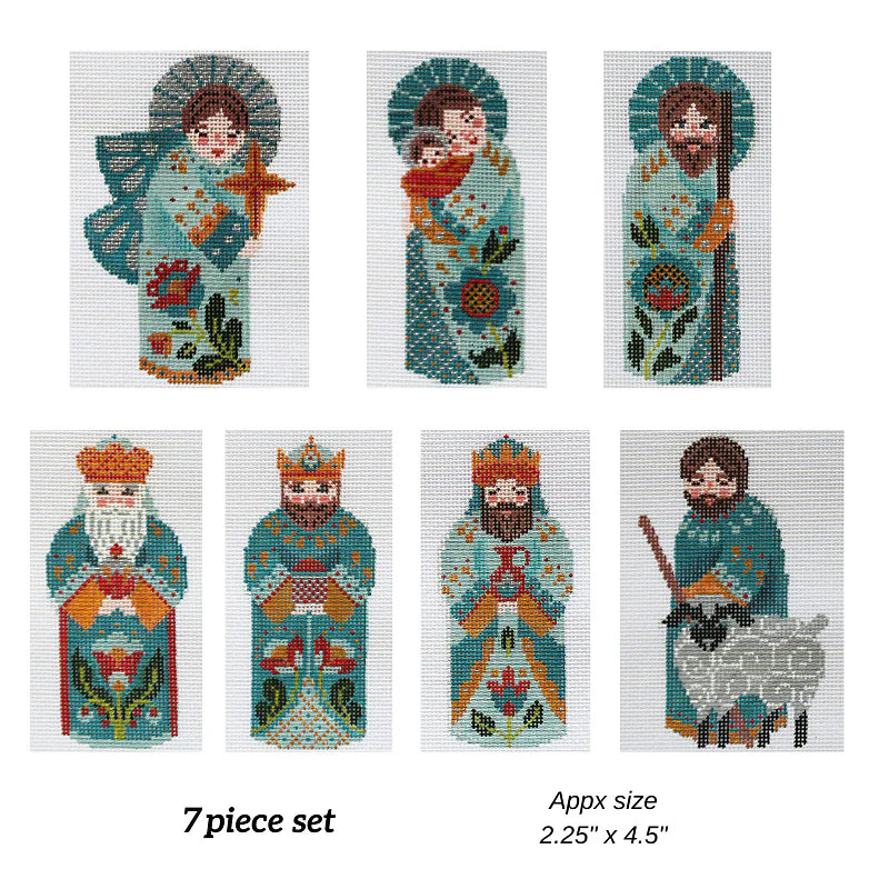 AC100-7 - Mary Jesus, Joseph, 3 Wisemen and Angel Set