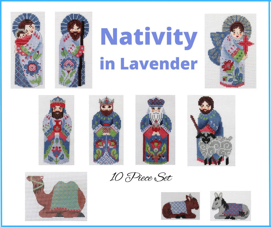 AC126-10 - Mary Jesus, Joseph, 3 Wisemen, Angel, Donkey, Ox and Camel Set