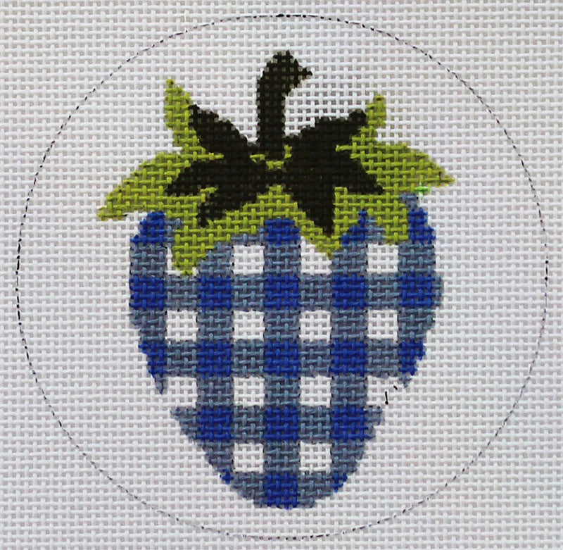 AC154 - Strawberries Collection: Blue & White Gingham