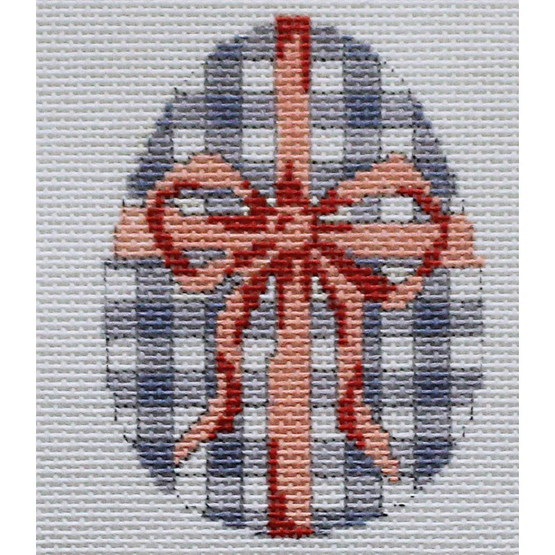 AC166 - Eggs - Purple Checks with Pink Bow