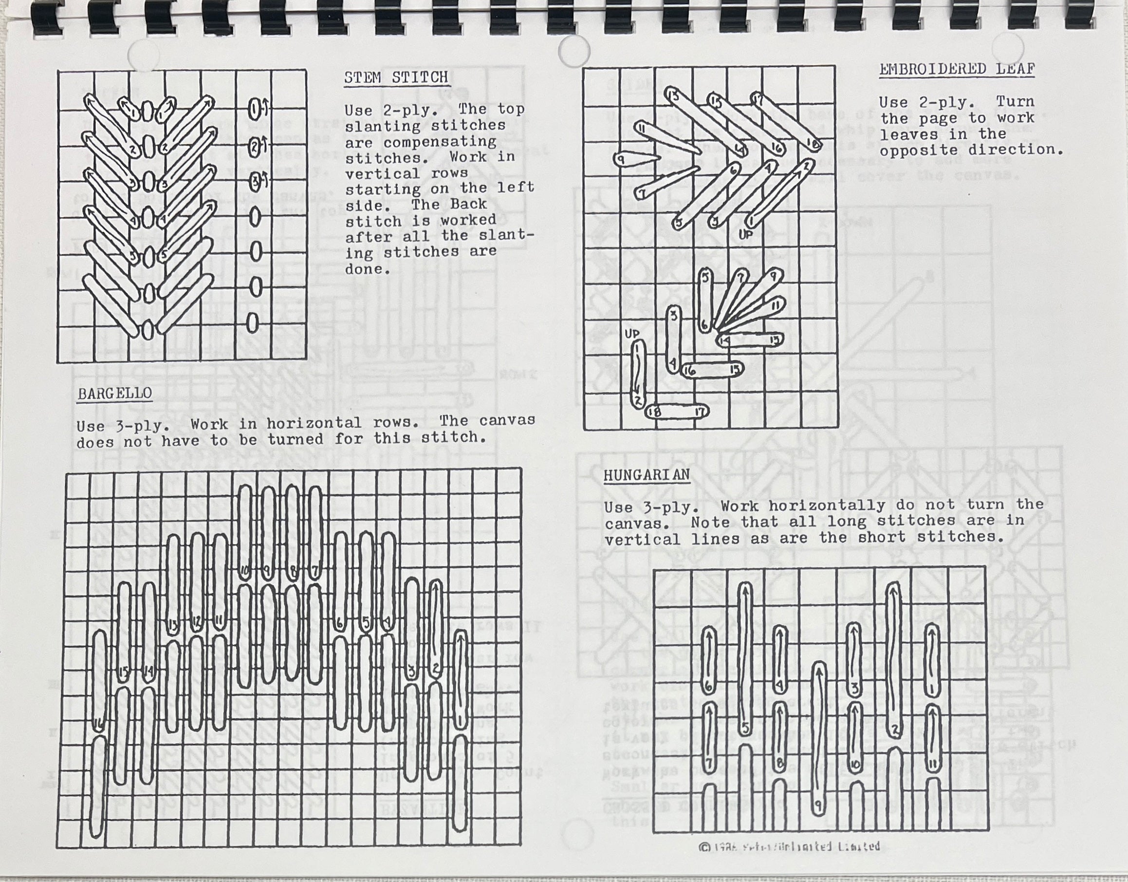 XS-BK-PT02 - Book: Beg/ Inter/, Adv Decorative Stitch Charts