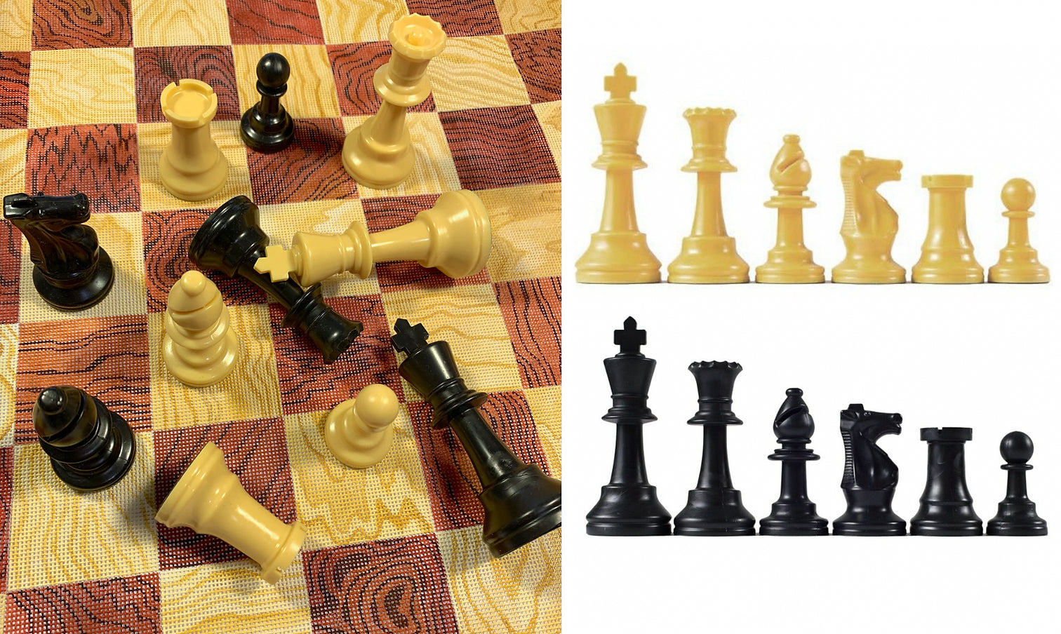 ACHS-03 - Accessory Set for Chess Board CHB-03 - Black and White