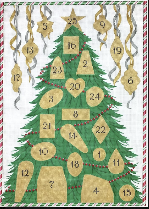 ADV-01 - Advent Calendar - Christmas Tree and 25 Ornaments