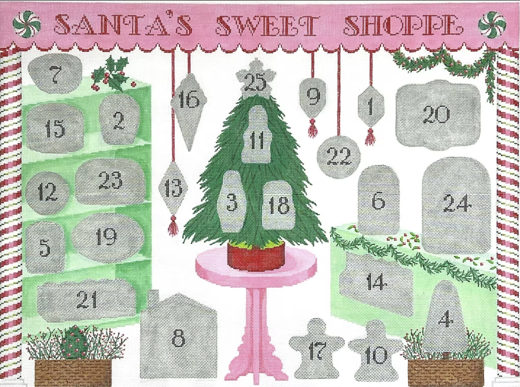 ADV-02 - Advent Calendar - Santa's Sweet Shoppe and 25 Ornaments