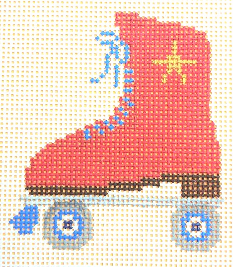 AF121 - Red Skate with Gold Star Ornament