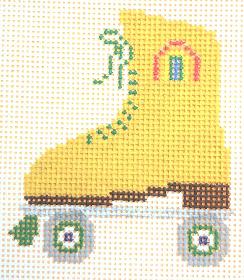 AF122 - Tan Skate with Rainbow Ornament