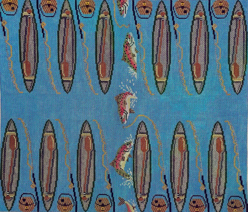 AF159 - Canoe/Fishing Backgammon Board