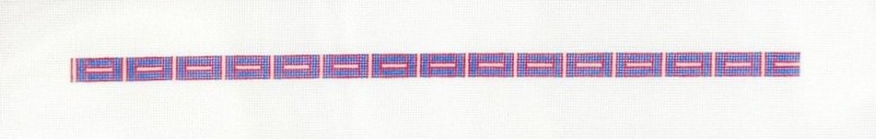 AF208 - Red and Blue Cross Hatch Wrap Bracelet