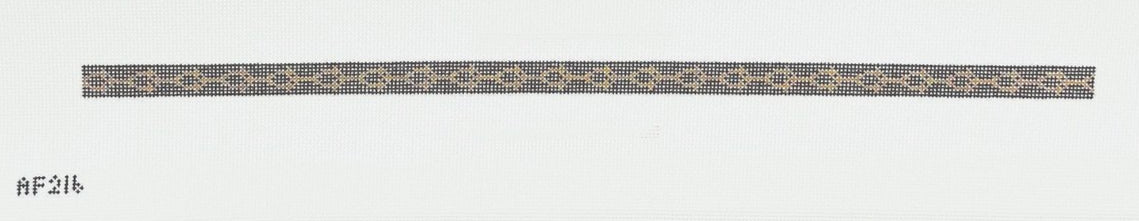 AF216 - Espresso/Gold Cross Hatch Wrap Bracelet
