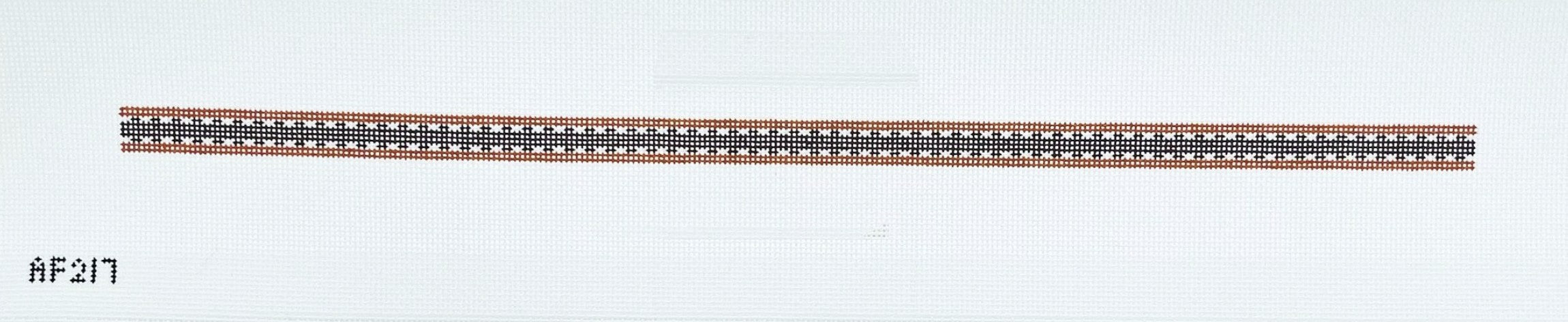 AF217 - Brown/Orange Cross Hatch Wrap Bracelet
