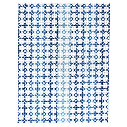 AF45 - Blue Medallion Trifold Clutch