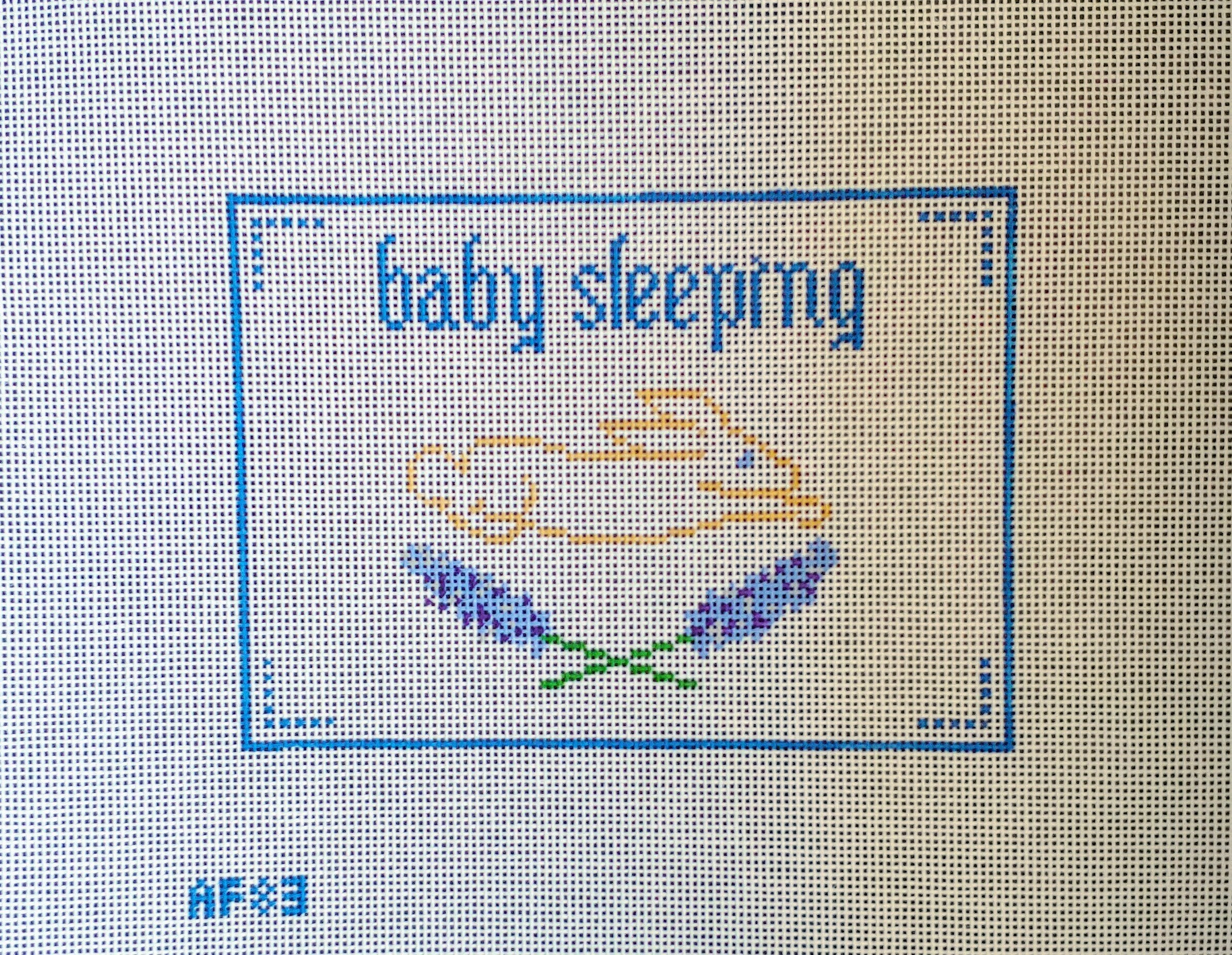 AF83 - Blue Baby Bunny Sleeping