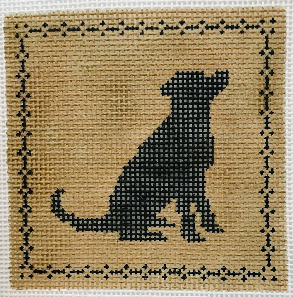 AL120 - Black and Tan Right Sitting Lab