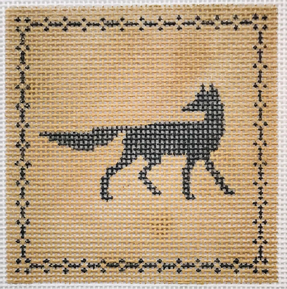 AL158 - Black on Right Facing Walking Wolf