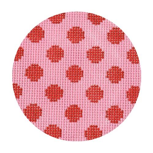 ALB-24 - Bright Disk Letters - Pink with Red Polka Dots, Turquoise Letter