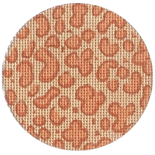 ALB-61 - Bright Disk Letters - Tangerine and Creamsicle Leopard, Hot Pink Letter (Retiring)