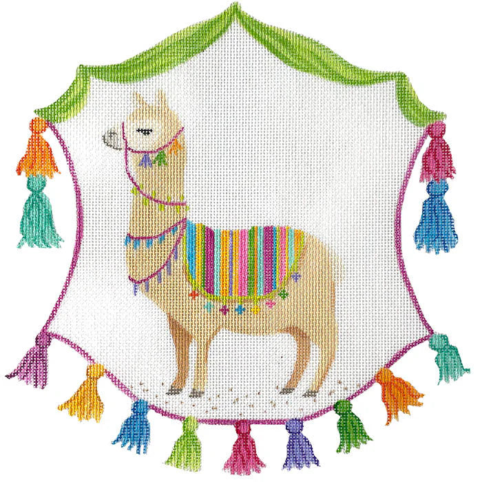 ALCR-05 - Llama with Blanket and Tassels