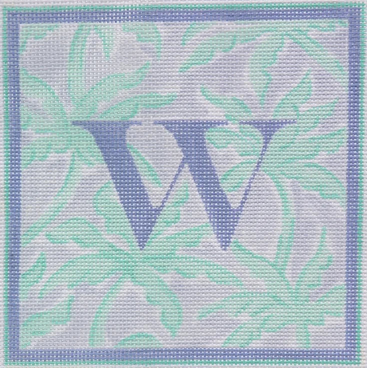 ALL-02 - Palms - Periwinkle with Turquoise