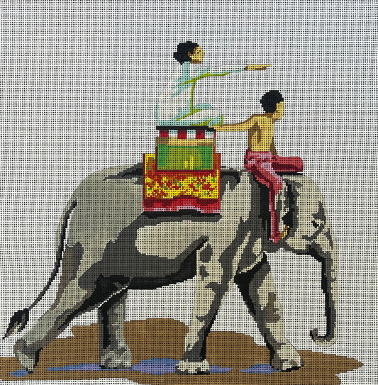 AN131 - Elephant with People