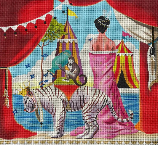 AN358 - Siberian Tiger, Monkey, Lady