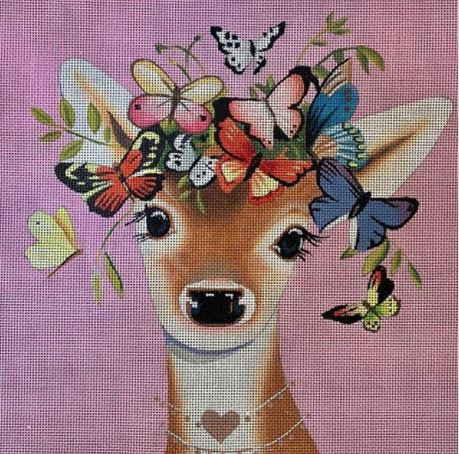 AN405 - Deer with Butterflies