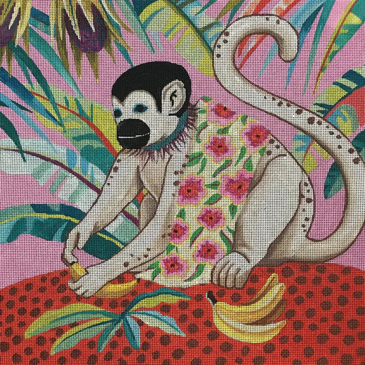 AN419 - White Monkey with Banana