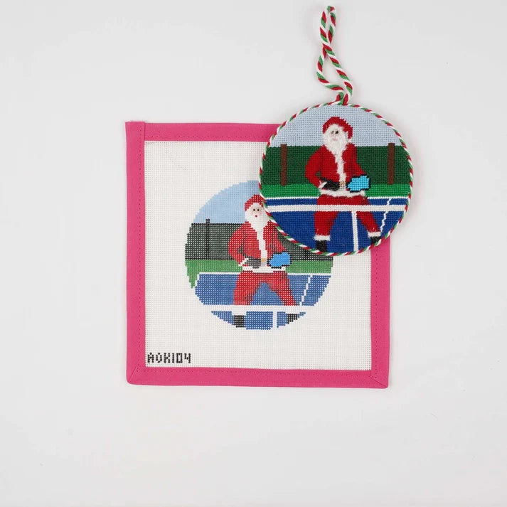 AOK104 - Sporty Santa Ornament - Pickleball