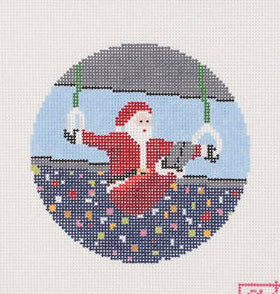 AOK111 - Sporty Santa Ornament - Gymnast