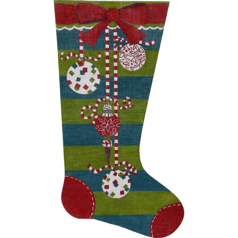 AP 4670 - Ornaments w/ Red Bow Stocking