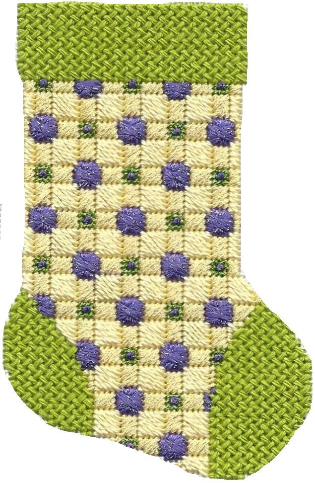 ASIT188 - Mini Sock Green Purple