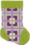 ASIT191 - Mini Sock Purple Green