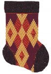 ASIT193 - Mini Sock Rust/Gold/Burgundy