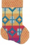 ASIT196 - Mini Sock Peach/Turquoise
