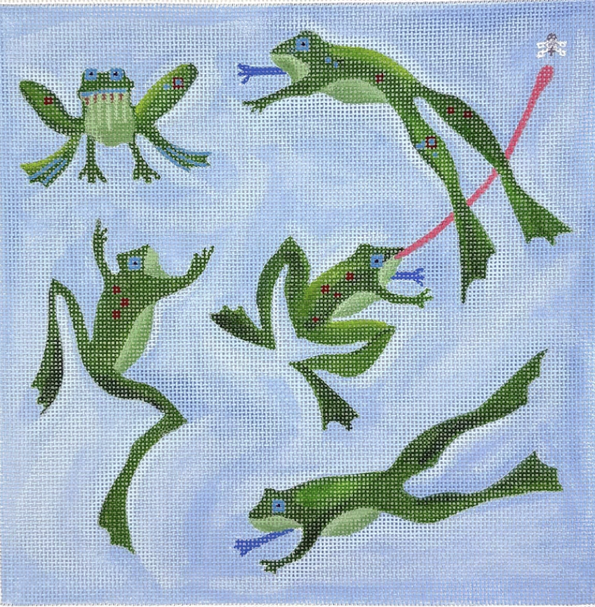 AT-PL-01 - Frogs on Light Blue