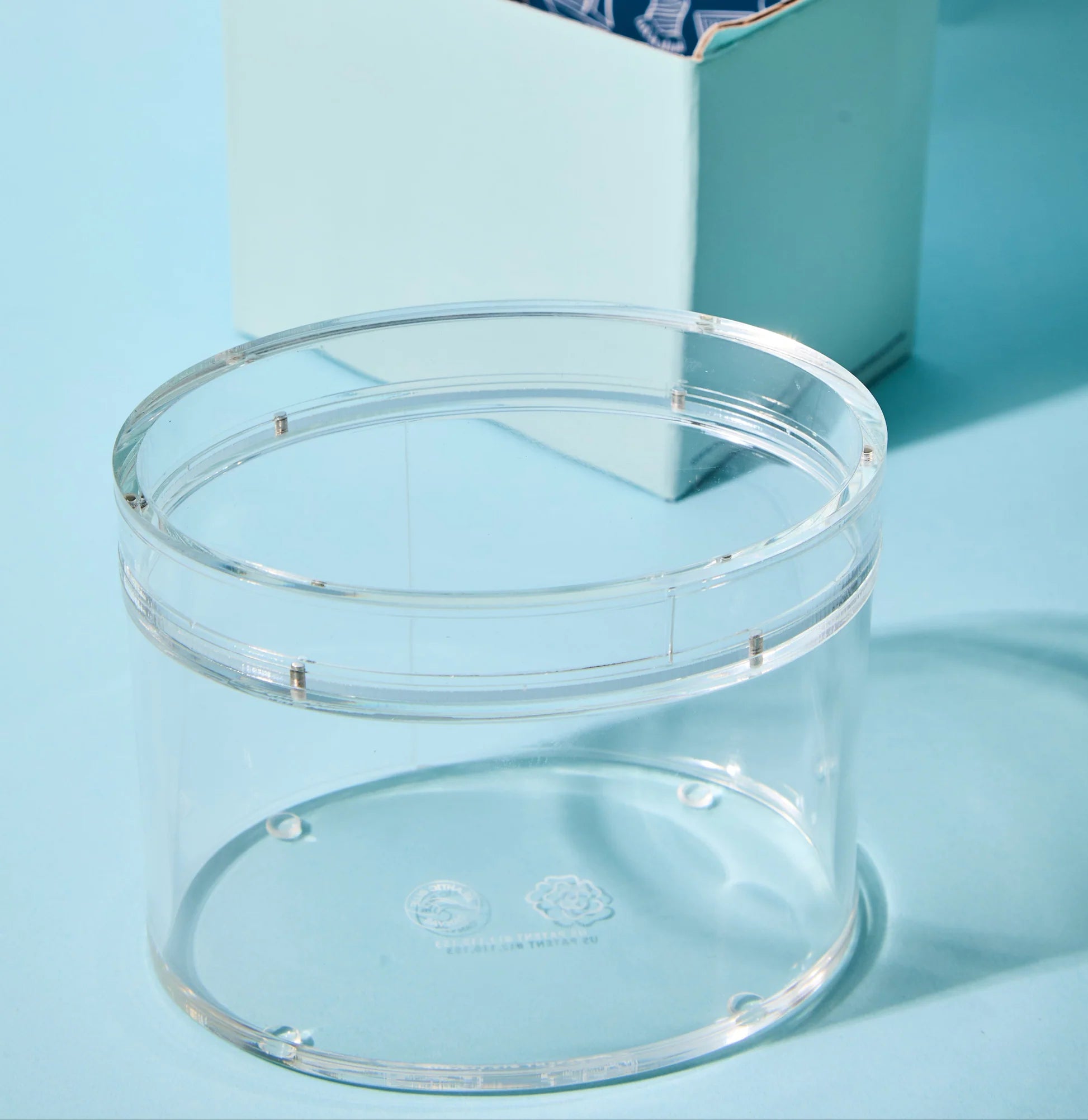Acrylic Oval Box - Atlantic Blue/Penny Linn