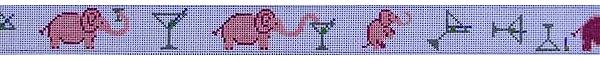 B006 - Pink Elephant & Martinis Belt