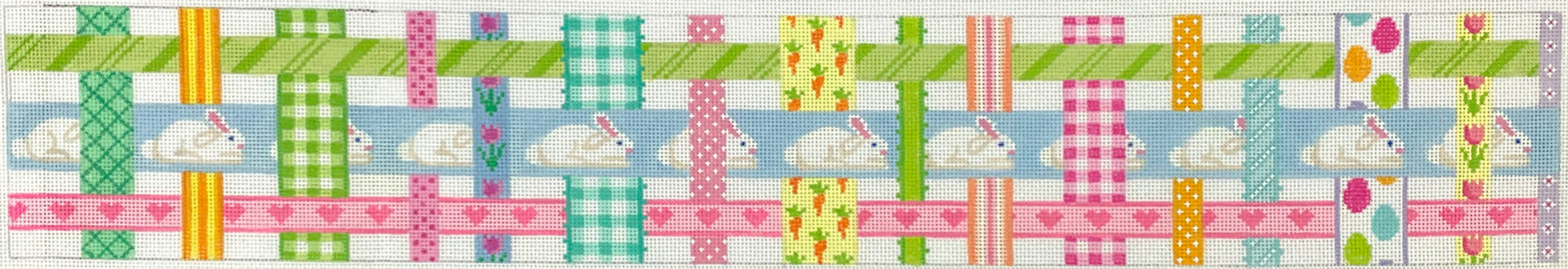 BAS-01 - Easter Basket - Woven Ribbons with an Easter Theme