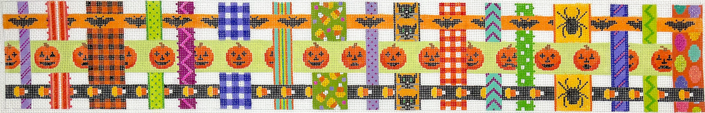 BAS-03 - Halloween Basket - Woven Ribbons with a Halloween Theme