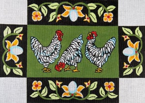 BC-28 - Chickens with Egg Border