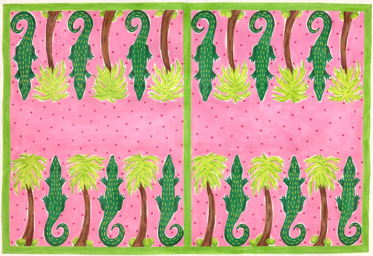 BGB-04 - Lilly-Inspired Gators and Palms - Pinks and Greens