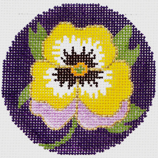 BJ71 - Pansy on Purple