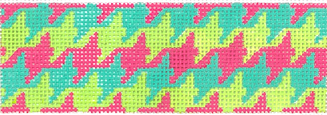 BL-18 - Houndstooth - Lime, Turquoise and Watermelon