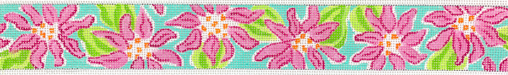 BL-87 - Lilly-Inspired Dahlias - Hot Pinks and Limes on Blue