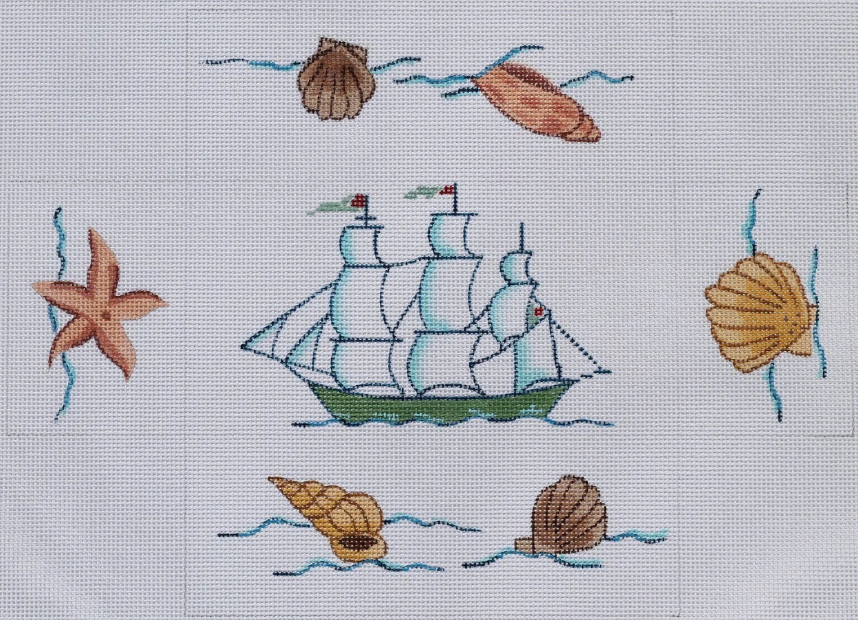 BR-22 - Clipper Ship with Shells