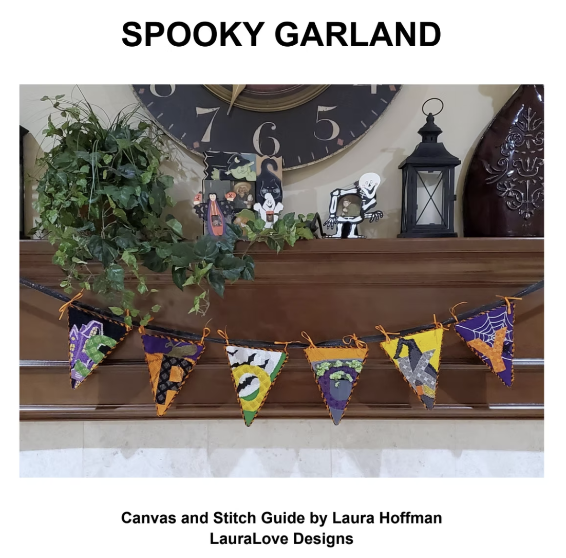 Stitch Guide ONLY for LL-BUN-Spooky Garland (6 canvases)